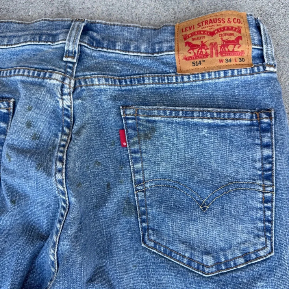 Levi's Premium 514 Straight Fit Mens Jeans Blue WaterLess 34x30